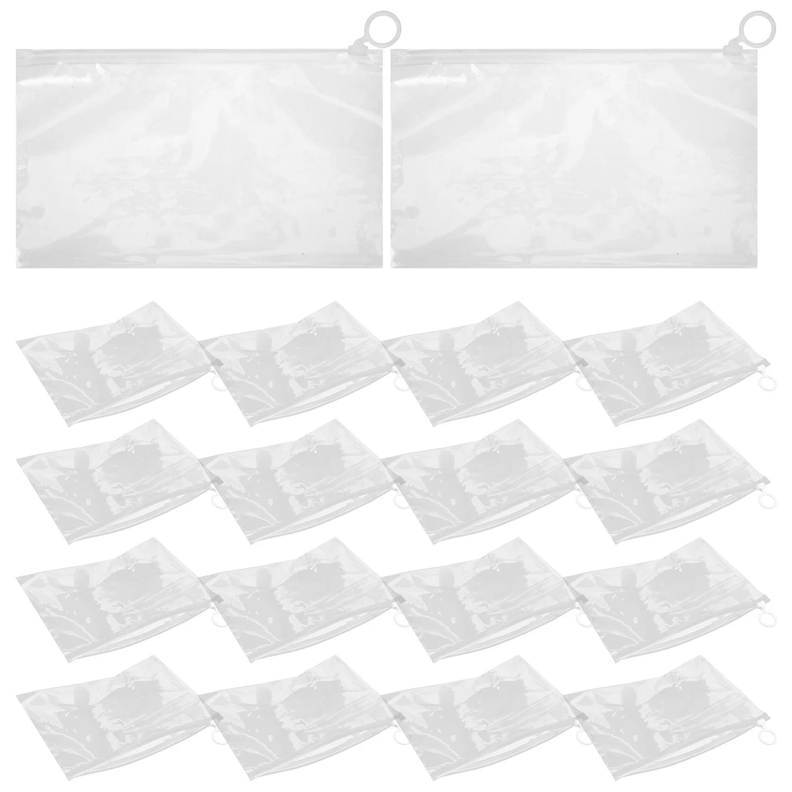 20 قطعة أكياس قلم رصاص تصميم سحاب سعة كبيرة منظم قرطاسية محمول خفيفة الوزن أكياس تخزين القلم المضادة للخدش قلم رصاص #5