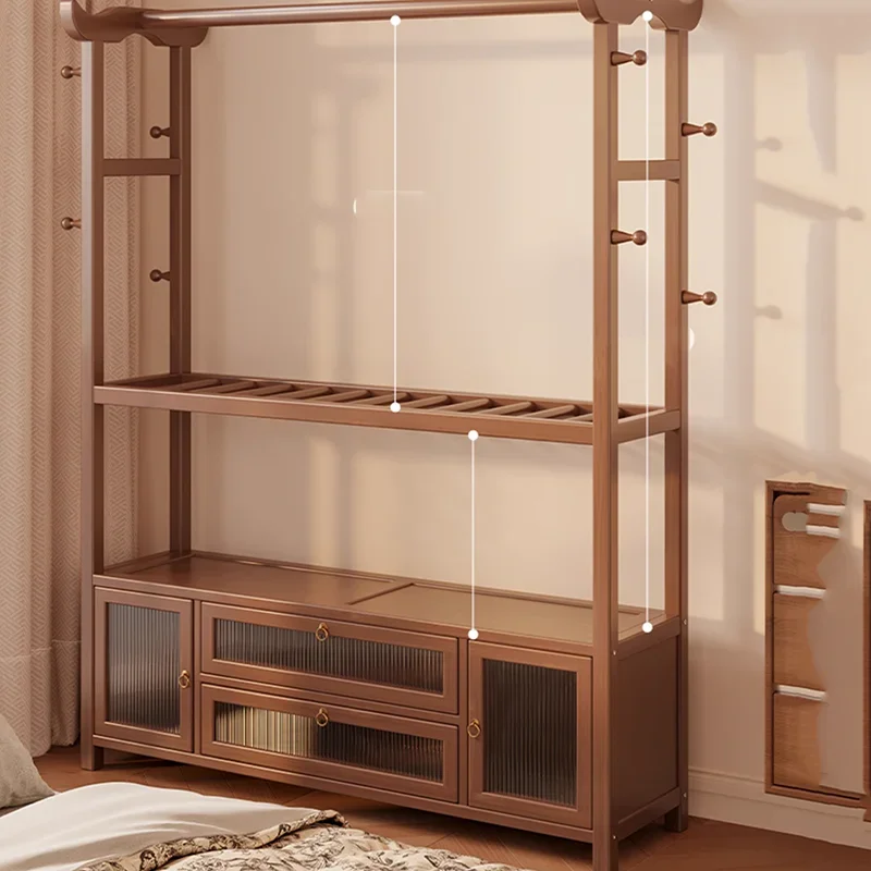 Floor Bedroom Coat Racks Solid Wood Balcony Bedroom Minimalist Coat Racks Modern Storage Burro Ropa Perchero Home Furniture