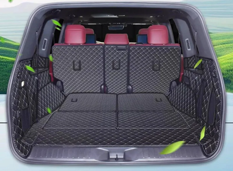 Custom special car trunk mats for Toyota Land Cruiser 300 5 seats 7 seats 2026-2022 cargo liner mat boot carpets for LC300 2023