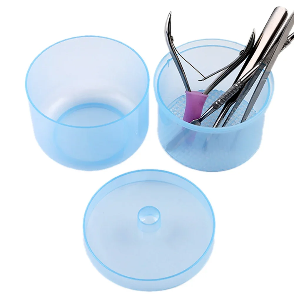 네일 드릴 비트 소독 보관함 다중 구멍 비트 홀더 네일 밀링 커터 핀셋 액세서리 청소 멸균 도구