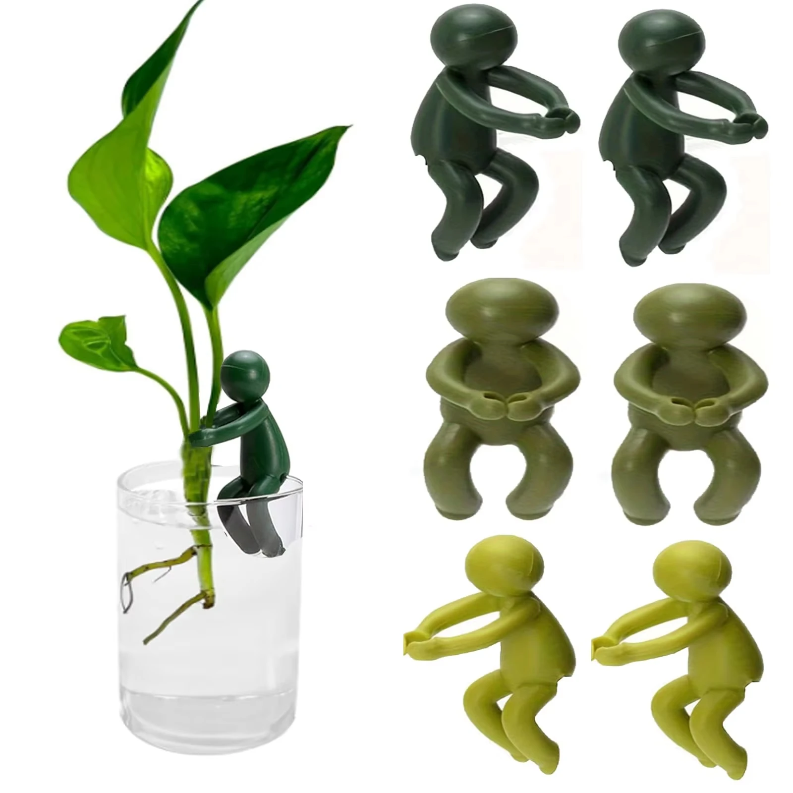 

Cute Little Man Plant Holder Plant Nurture Holder Bendable Reusable Little Man Plant Holder Plant Cutting Holder