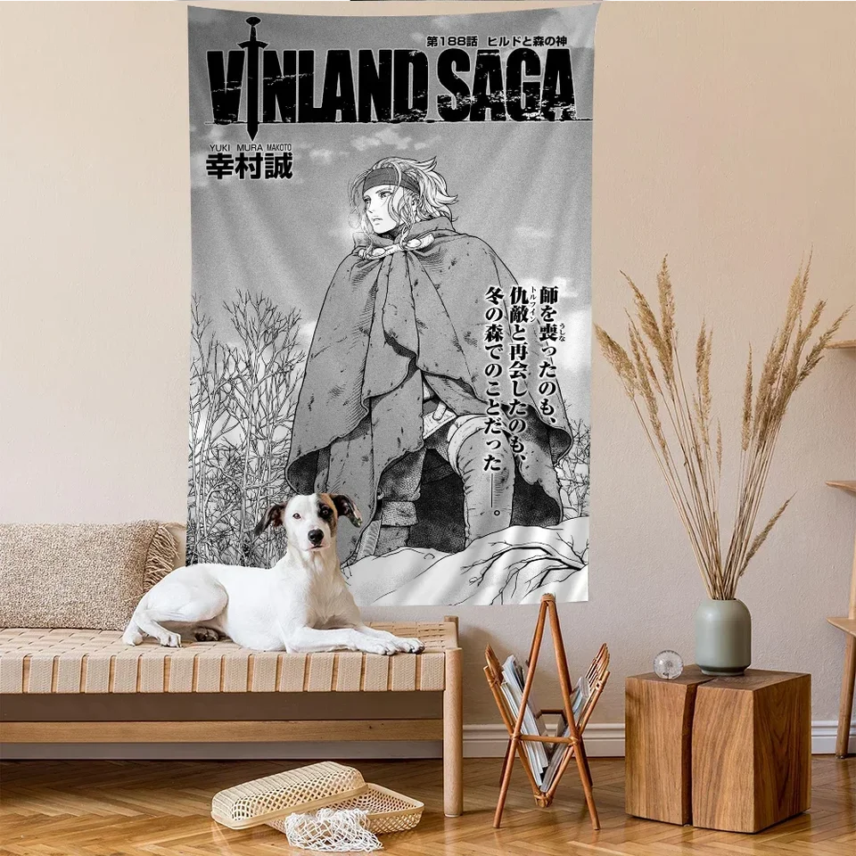 Vinland Saga Anime Tapestry, Cool Manga Wall Art, Tarot Hippie