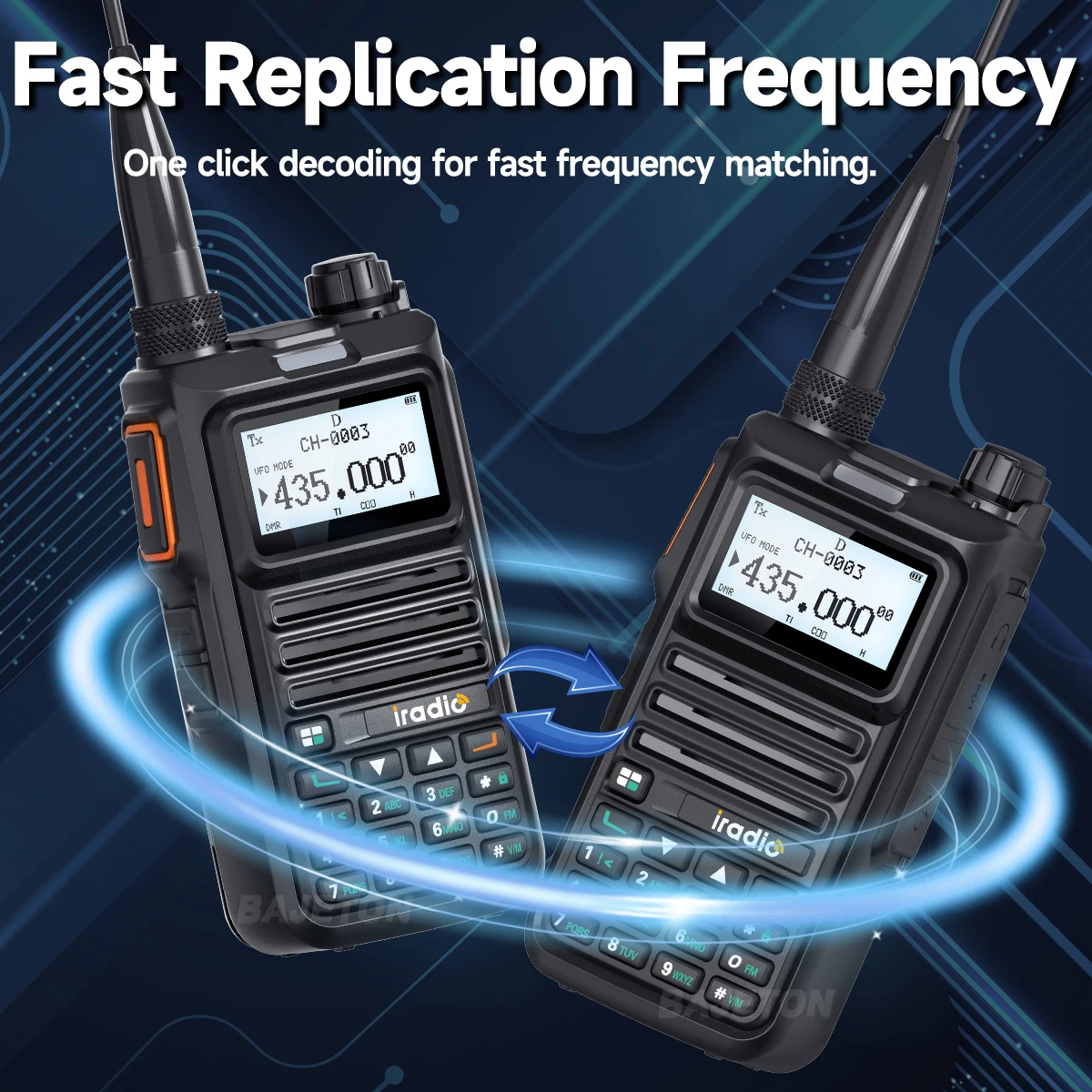 Iradio DM-UV4R DMR Digital Analog Walkie Talkie AES-256 Encryption