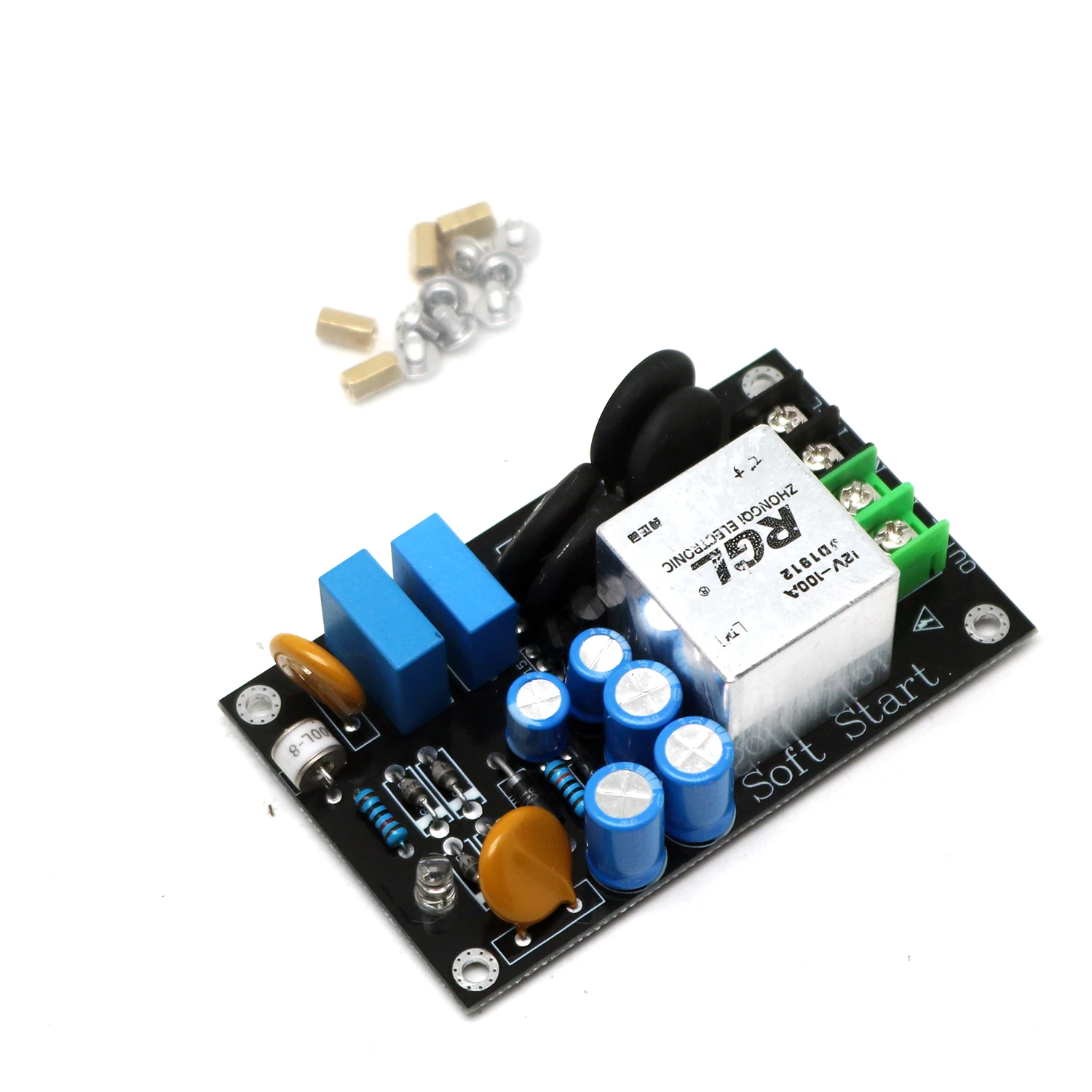 Fonte de alimentação ac 110v 220v 2000w, placa de partida suave de alta potência para amplificador de áudio 1969, alto-falante, relé 100a, proteção contra trovões