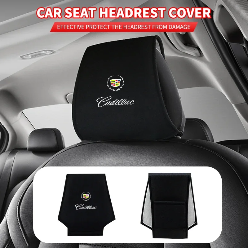 

1PCS Car Styling Car Seat Headrest Pillow Cover For Cadillac Emblem ESCALADE ATS BLS CT4 CT6 SRX STS XT4 XT5 SLR XT6 XTS