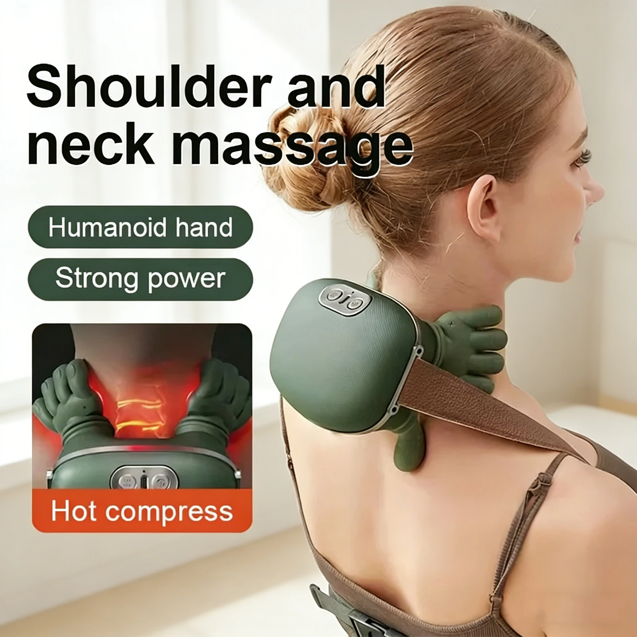 

Neck Massager 2025 Electric Shoulder & Cervical Massage Deep Tissue Body Massager Almost Real Person Massager
