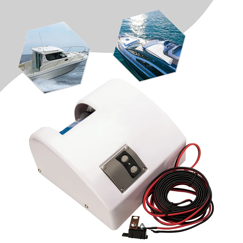 قارب كهربائي مرساة ونش المياه المالحة عائم مرساة ونش للقوارب الصغيرة مع مجموعة التحكم عن بعد اللاسلكية 25 رطلاً #6