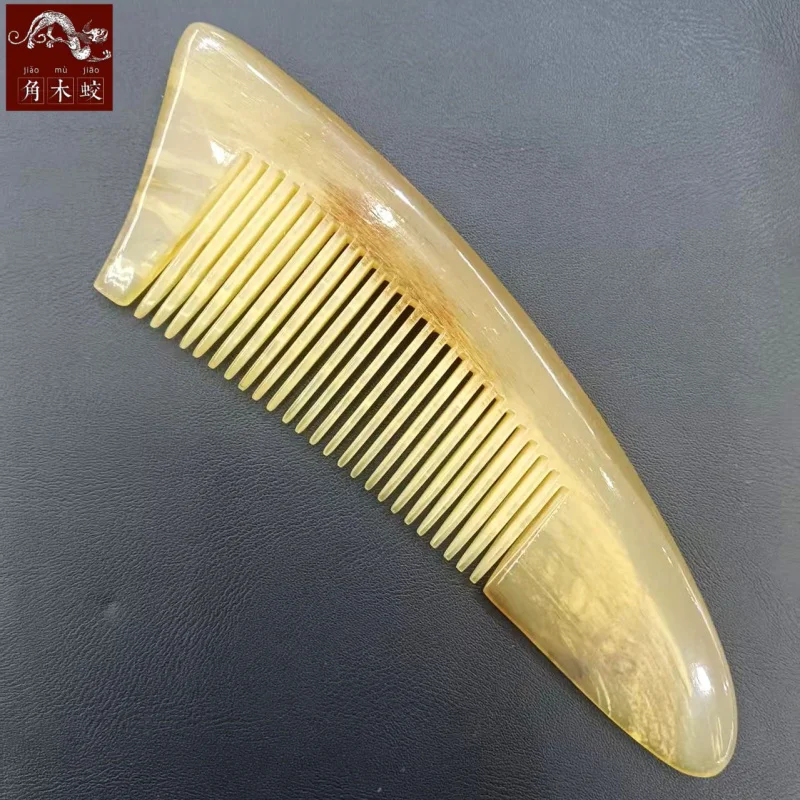 

Horned comb with thickened pointed tail and fine teeth for women's long hair, thick version