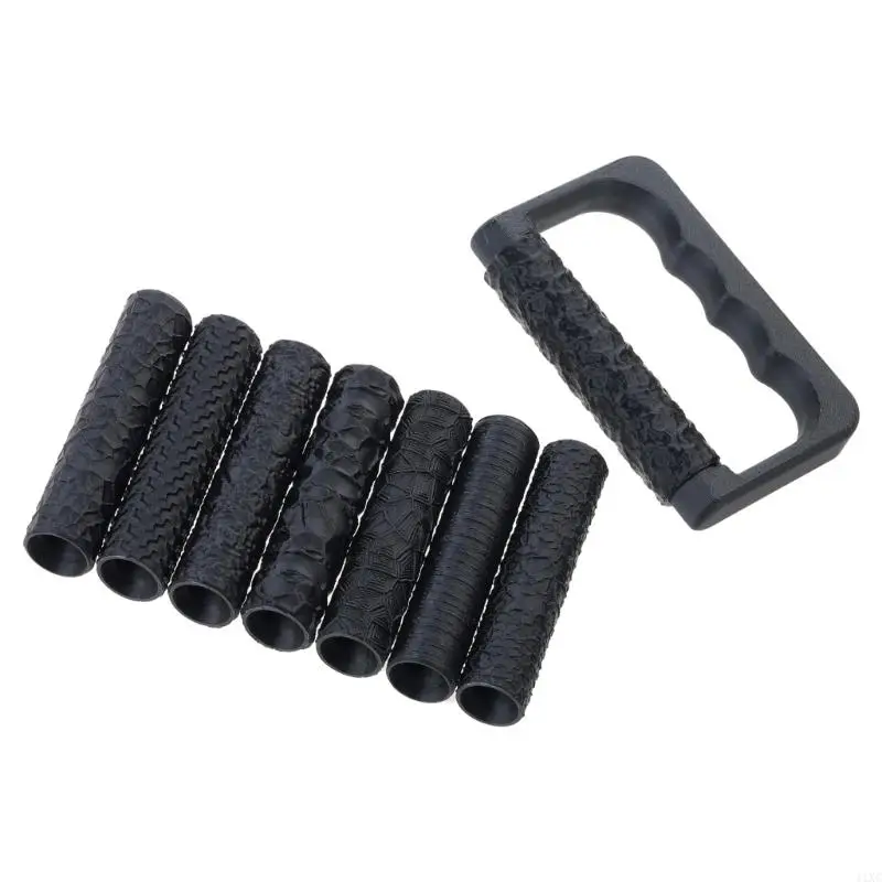 Pack of 9 Clay Modeling Rollers Set With 8 Different Textures Wheel and Handle Perfect For Miniature Landscapes