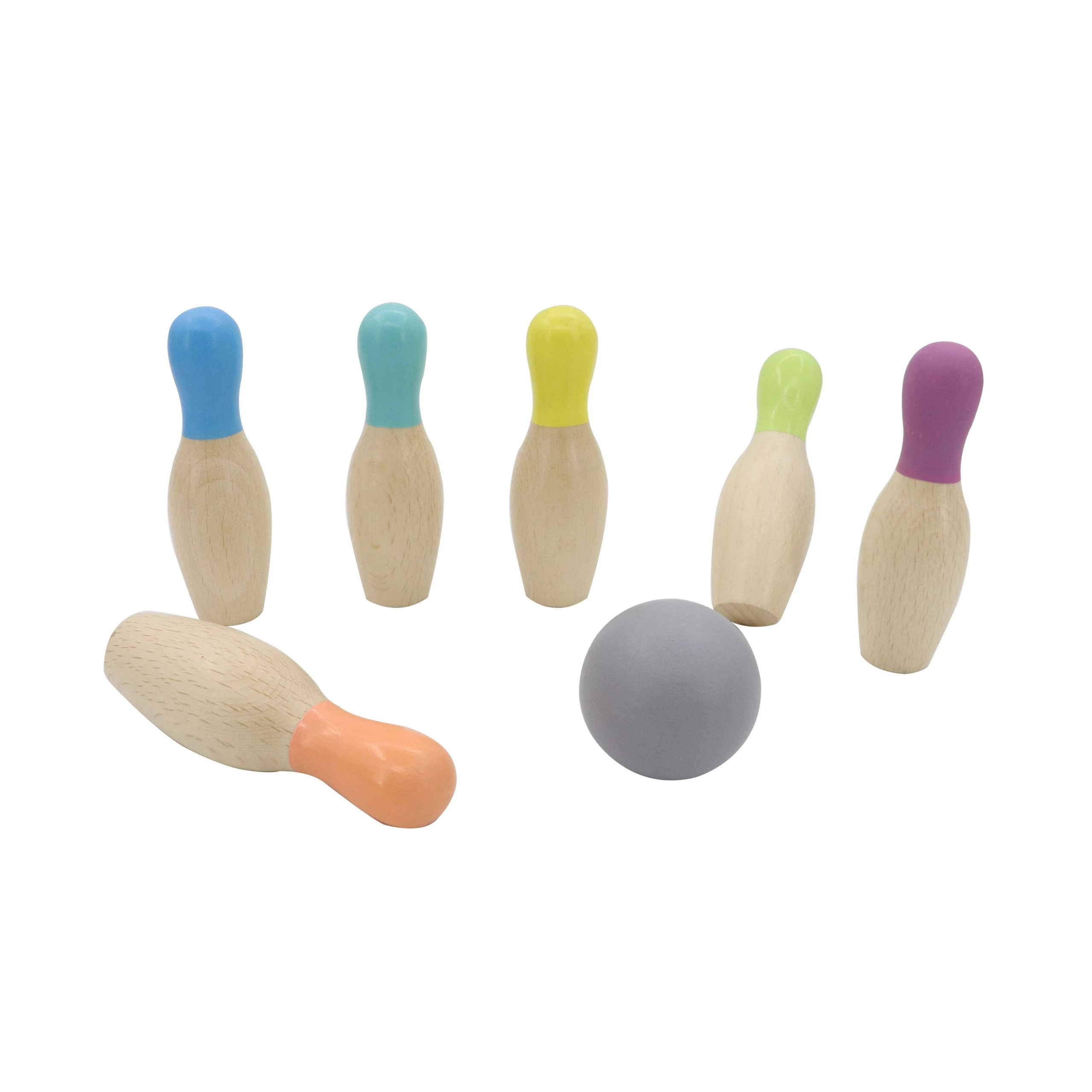 

Wooden Bowling Set For Child Toddler Montessori Education Toys For Boys Girls Parent Child Interactive Game Toys Gift For Kid