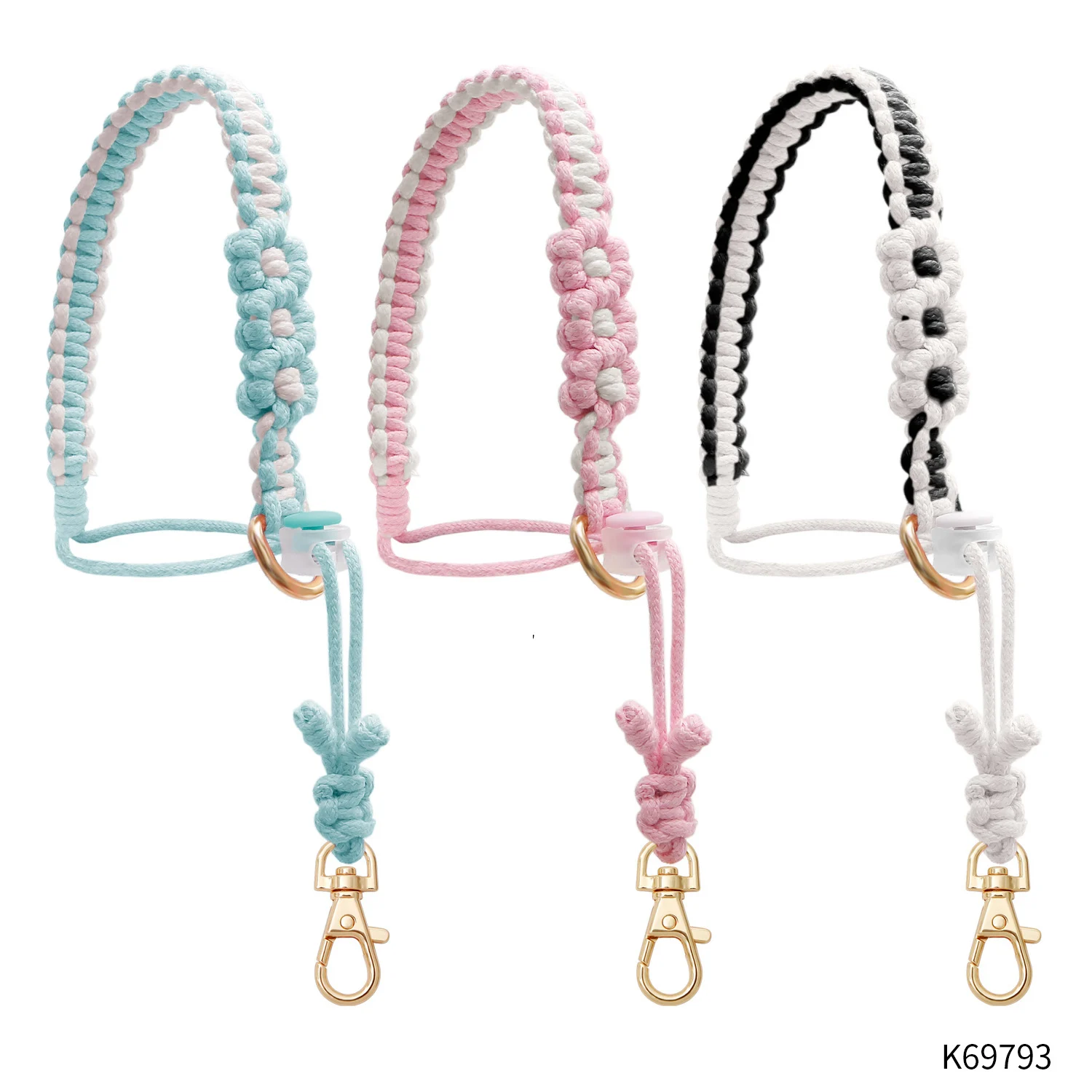 Adjustable Phone Charms Mobile Phone Lanyard Anti-Lost Wrist Rope Hand-Woven Phone Strap Smartphone Chain Water Cup Rope