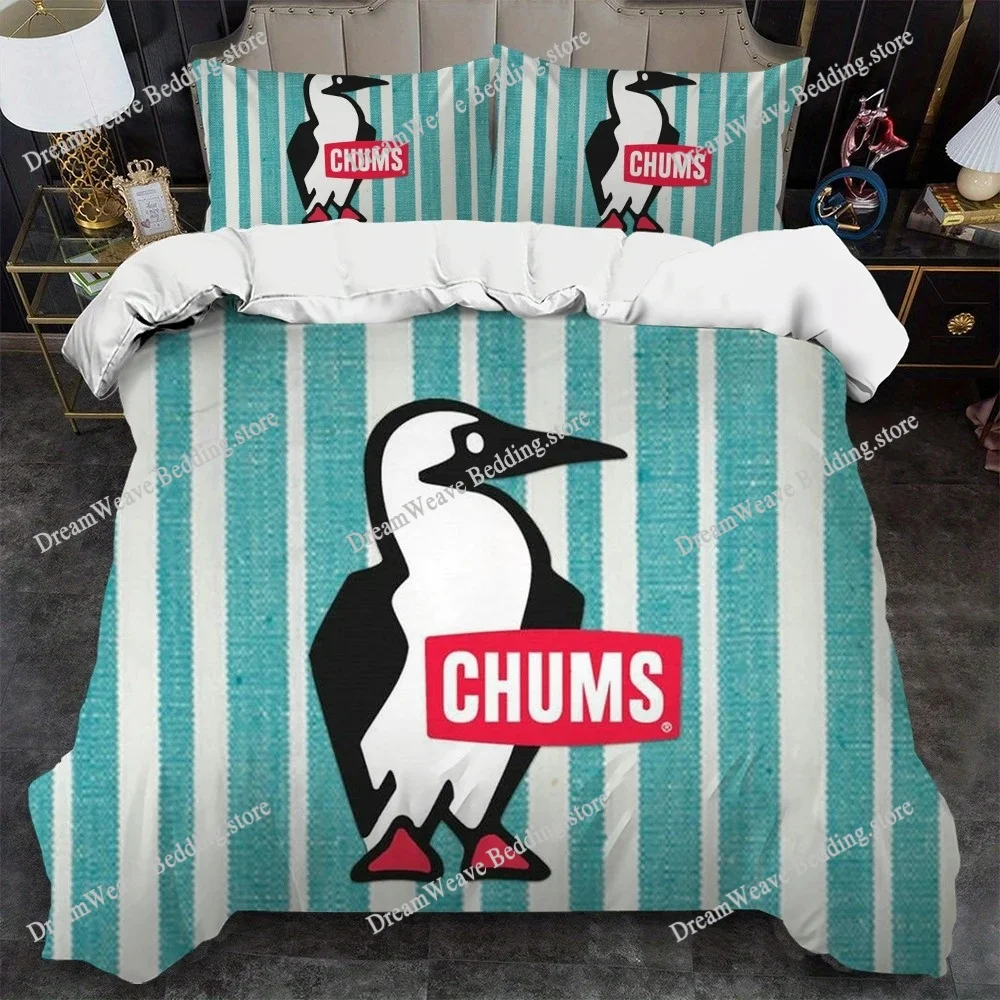 

Fashion Luxury C-ChumS-ES Logo Duvet Cover Set Home Style Bedding Soft Laundry Cotton Bed Student Dormitory Gift