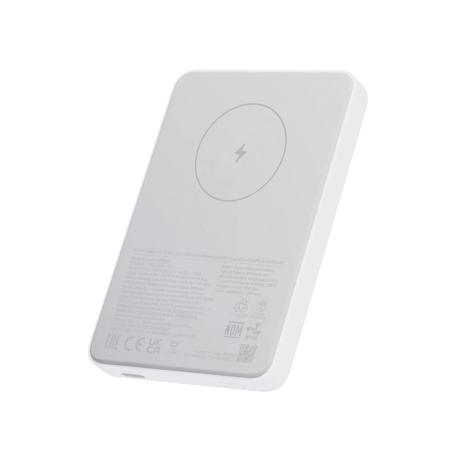 Imagen 5: Official | Xiaomi Magnetic Power Bank 5000mAh Blanco 5000mAh Atracción magnética potente y precisa Carga inalámbrica con detección automática Cuerpo compacto de 12 mm Admite carga simultánea Capacidad de 5000 mAh Carga rápida bidireccional USB-C