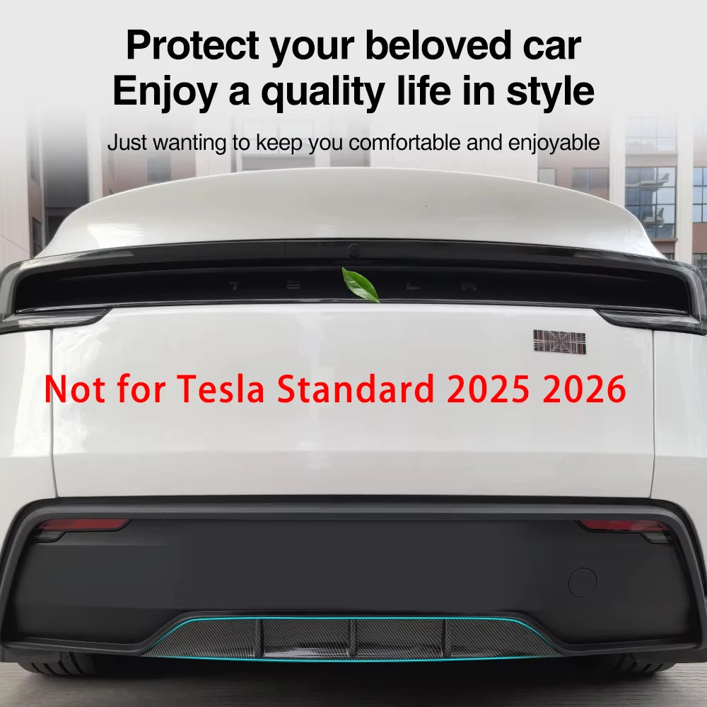 HEENVN Rear Bumper Diffuser Lip Spoiler for Tesla Model Y Juniper 2025 2026 Car ABS Sports Surround Body Kit Modding Accessories