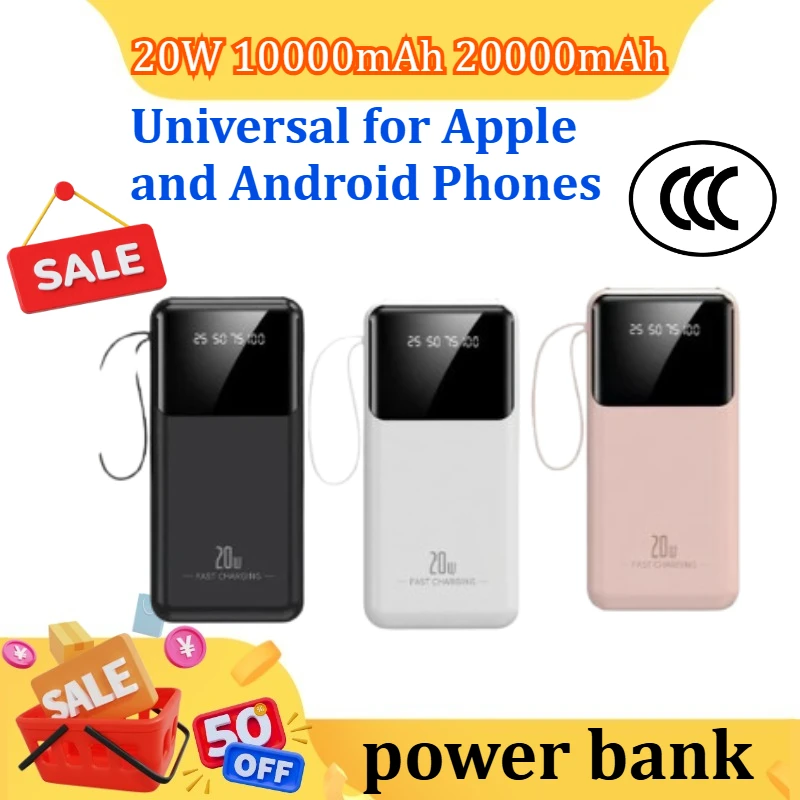 

10000mAh 20000mAh Power Bank For iPhone Android phone Quick Charge Powerbank Portable External Battery Charger