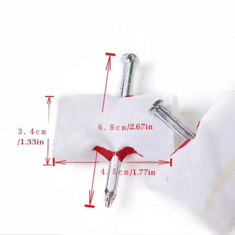 Y08C Nails Through Finger With Ban