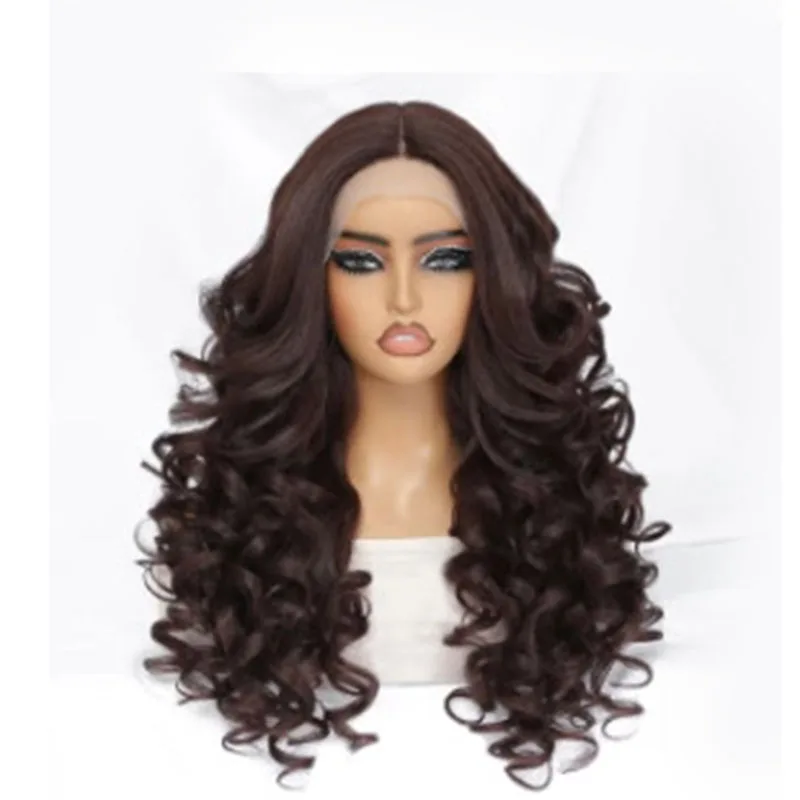 Durable Inner Cap Design, Brown Gradient Slim Curly Hair, New Fashionable Wig