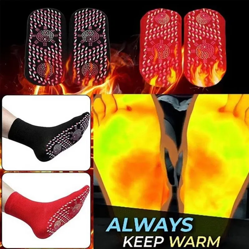 1-4PCS Magnetic Socks Self Heating Therapy Magnetic Therapy Pain Relief Socks Woman Men Self-Heating Socks