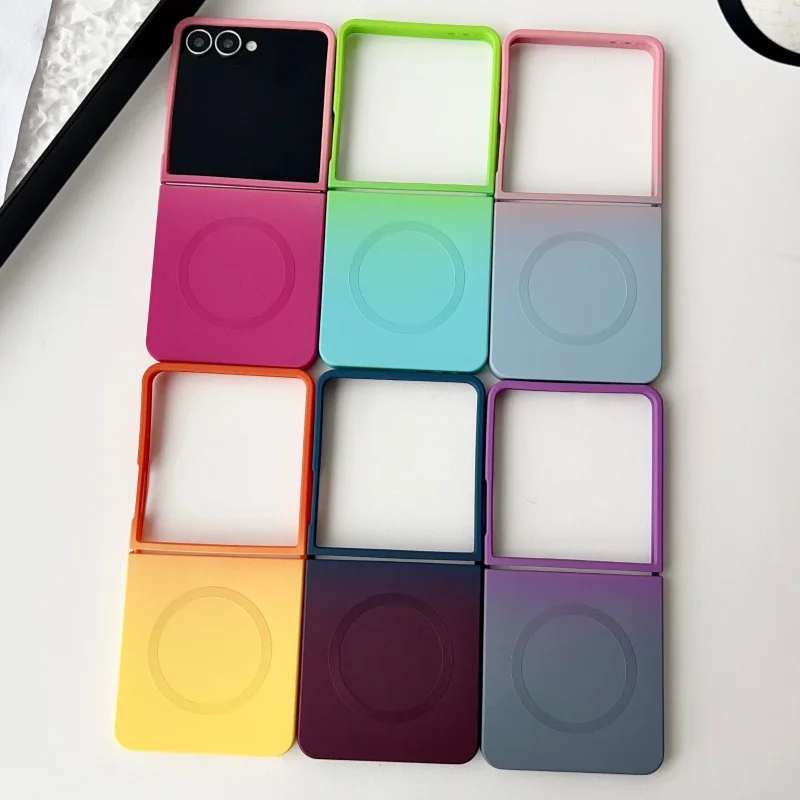 Luxuriöse Gradient-Soft-Silikonhülle für MagSafe Magnetische Handyhülle für Samsung Galaxy Z Flip 8 7 6 5 4 3 Z Flip 7 FE Stoßfeste Abdeckung – Detail 7