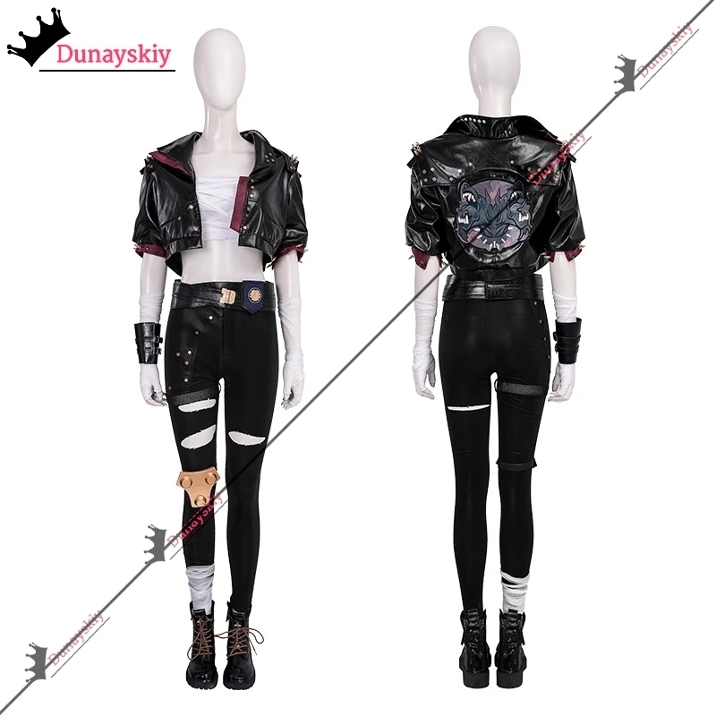 Костюм Vi Acrane для косплея LOL, кожаный боевой костюм, игра Arcane Vi, наряд для ролевых игр, мультистильный костюм Vi 25, карнавальный костюм в стиле аниме