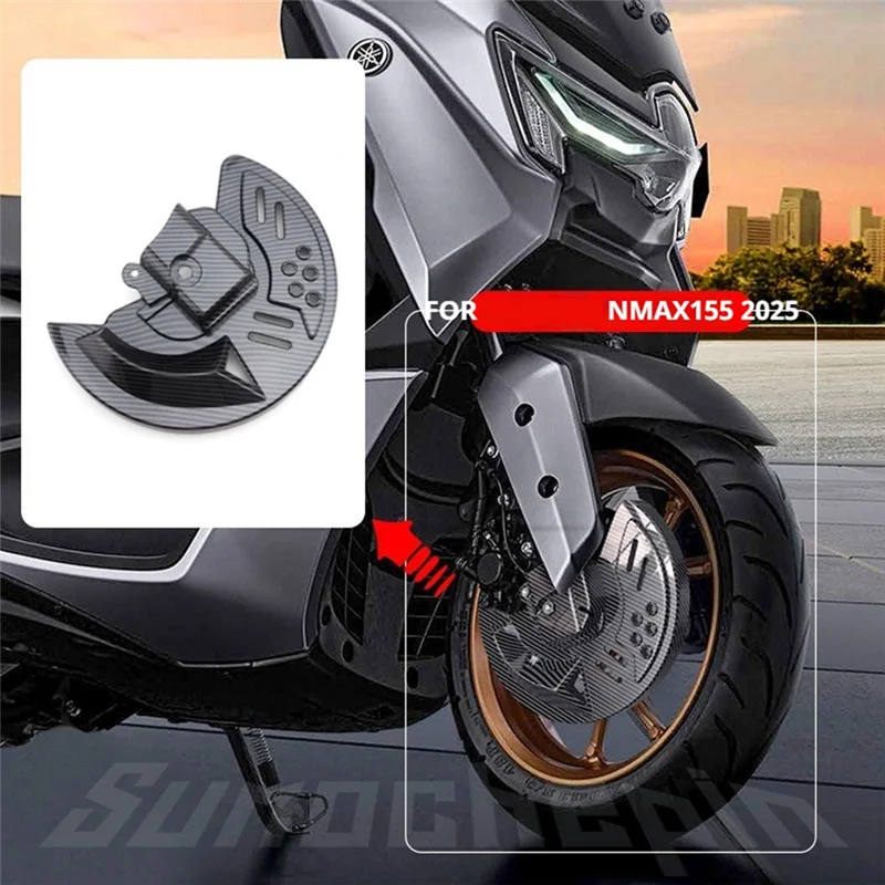 L38A-غطاء قرص فرامل أمامي لـ NMAX V3 Turbo NMAX155 2025 دراجة نارية قرص فرامل الحرس ملحقات أجزاء الحماية
