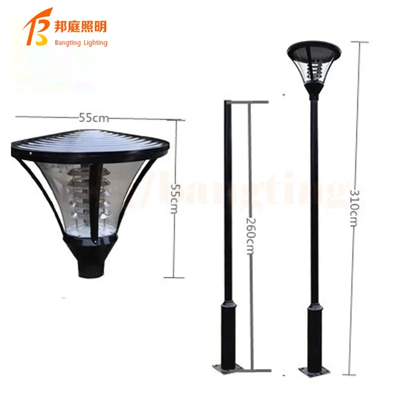 Solar Post Lamp Retro Style European Classic Top Post Lantern for Fence Door LED Solar Pillar Light with PIR Sensor