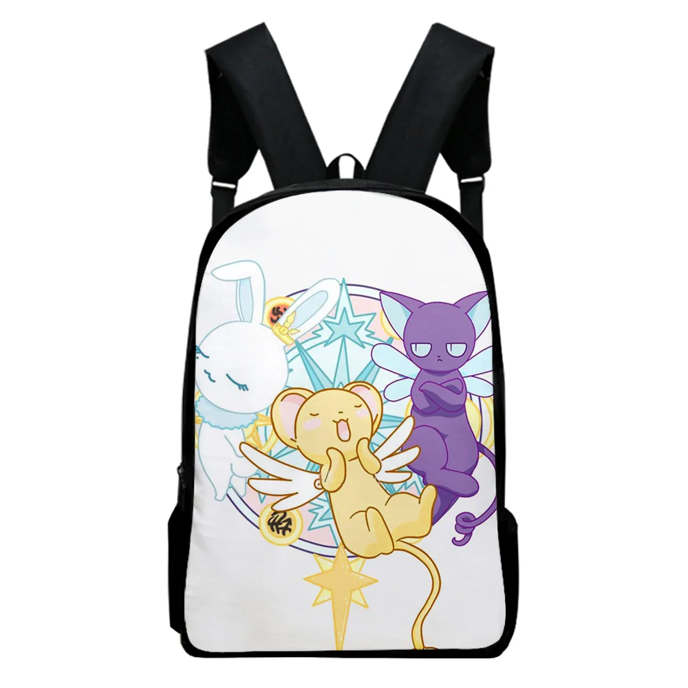 Classic Popular cardcaptor sakura Notebook Backpacks pupil School Bags 3D Print Oxford Waterproof Boys/Girls Laptop Backpacks