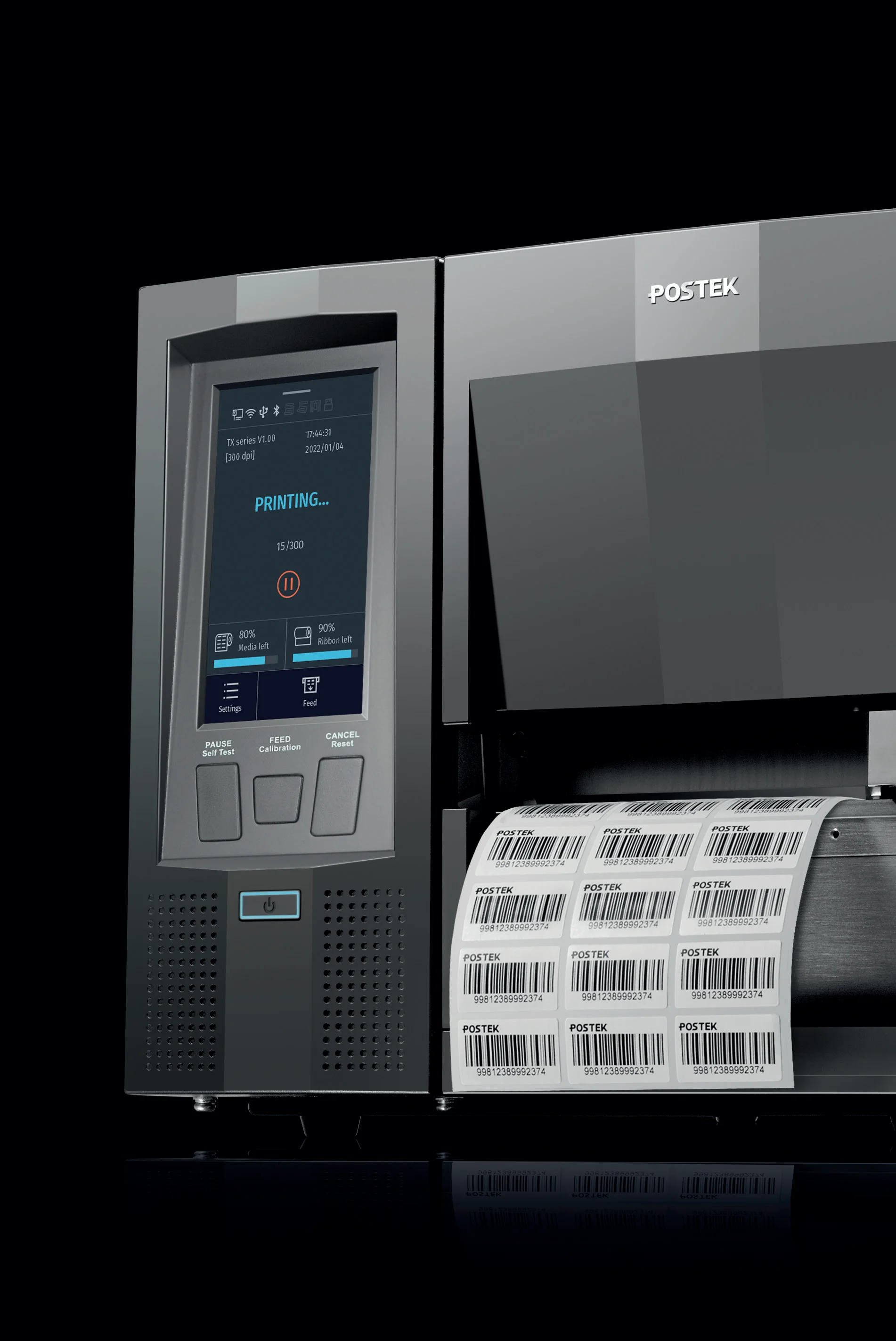POSTEK High Speed TX Thermal RFID Label Printer with Touch Screen