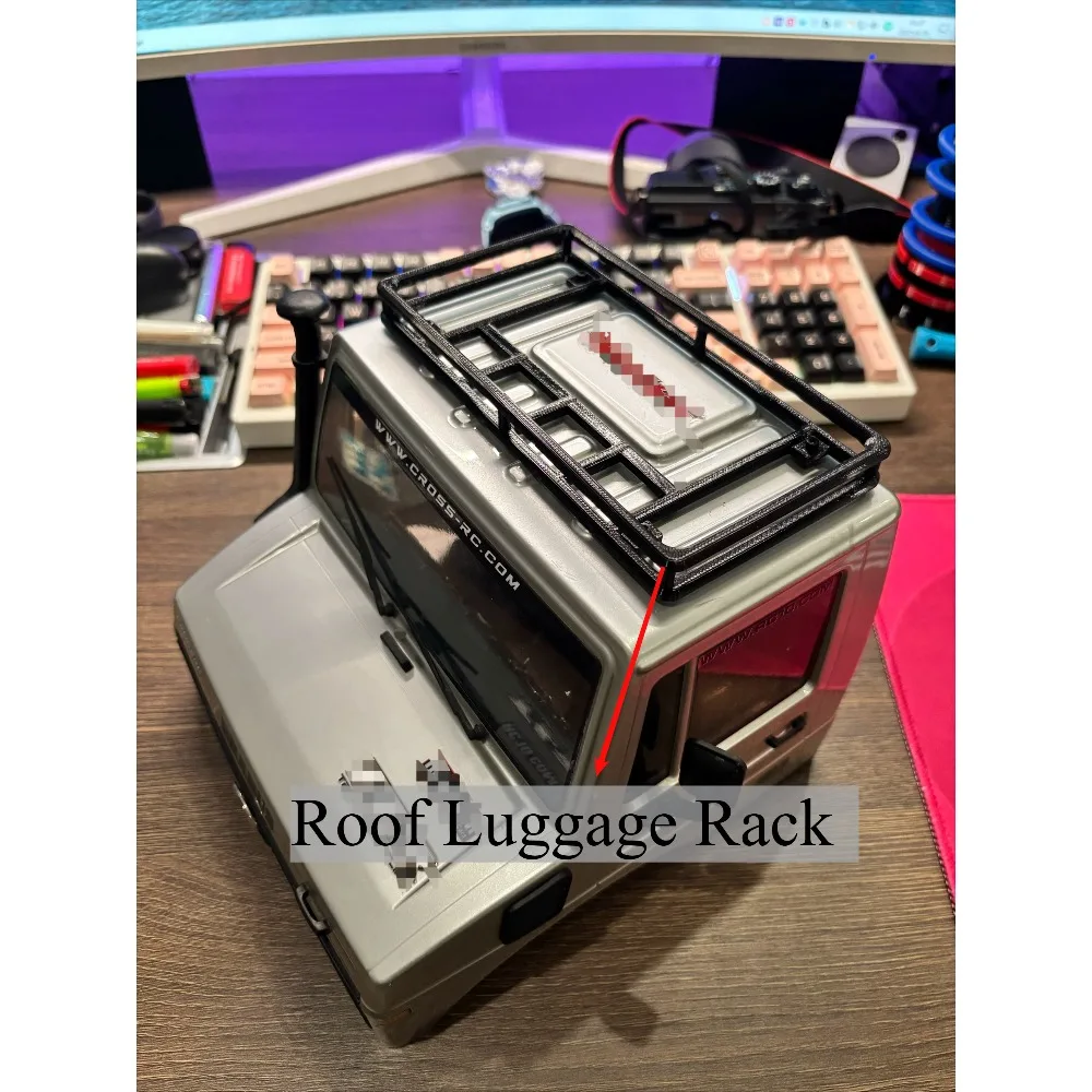 RC Offroad Upgrade Mod Part Roof Luggage Rack Customized For 1/10 Crossrc NT4 NT6 RC Crawler Scale Decorative Body Accessory