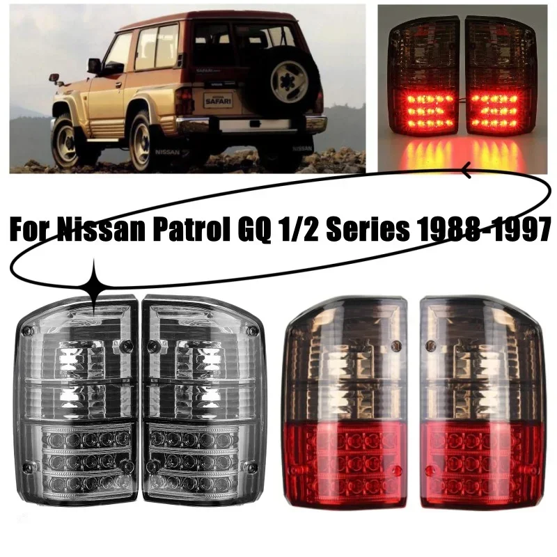 2Pcs Car Rear Tail Light Brake Lamp 26555-05J00 26550-05J00 For Nissan Patrol GQ 1988 1988-1997 Series 1 2