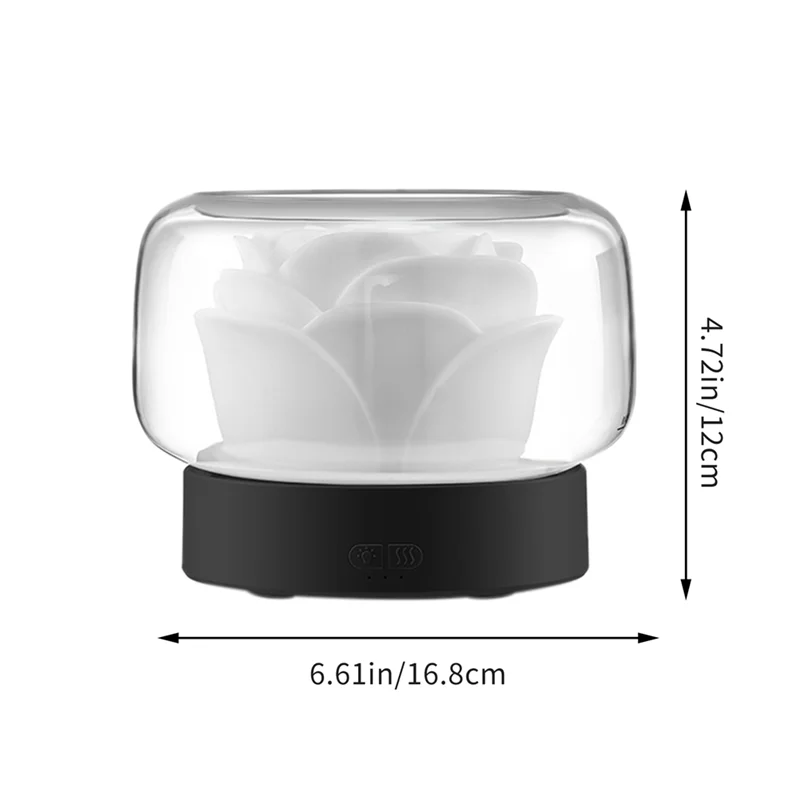 A59E-400Ml زهرة تنقية الهواء المرطب الروائح الناشر الضروري النفط مع مصباح لتهيئة الجو للمنزل