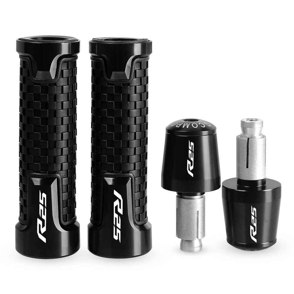 

Motorcycle Accessories For YAMAHA YZF R25 R 25 2018 2019 2020 2021 2022 7/8" 22MM Handlebar Hand Grips Handle Bar End Cap plug
