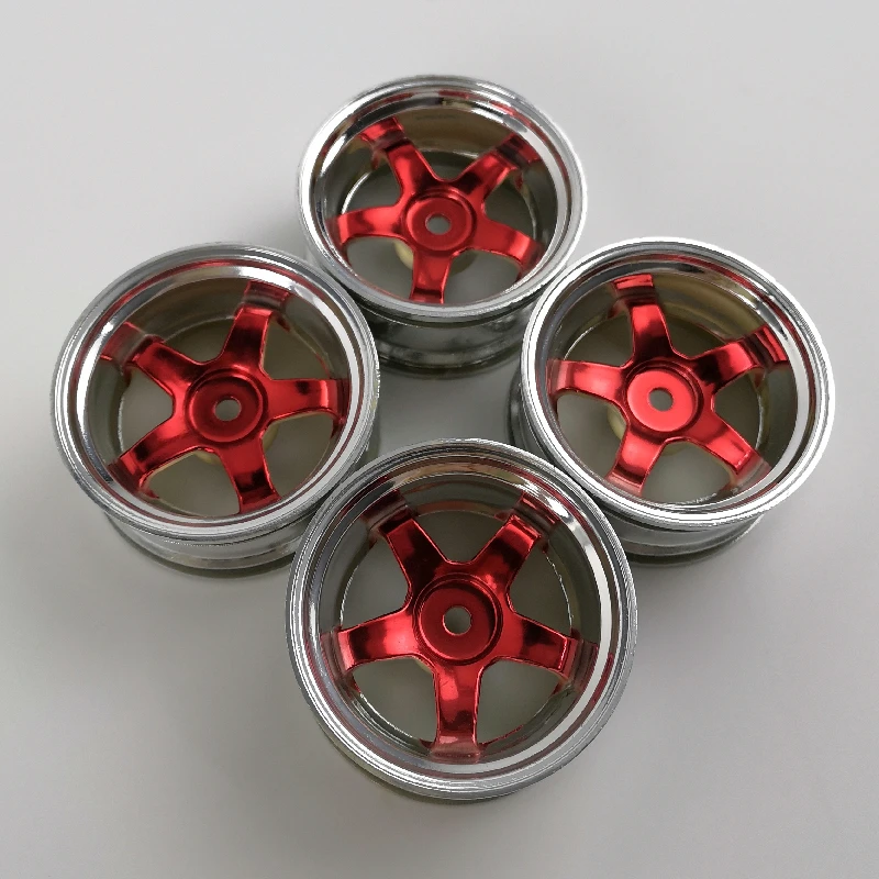 RCカー用プラスチックホイールリム,オフロードドリフト,ツーリングモデル,ホビー,12mmナット,1,10スケール,6 9mmオフセット,4個
