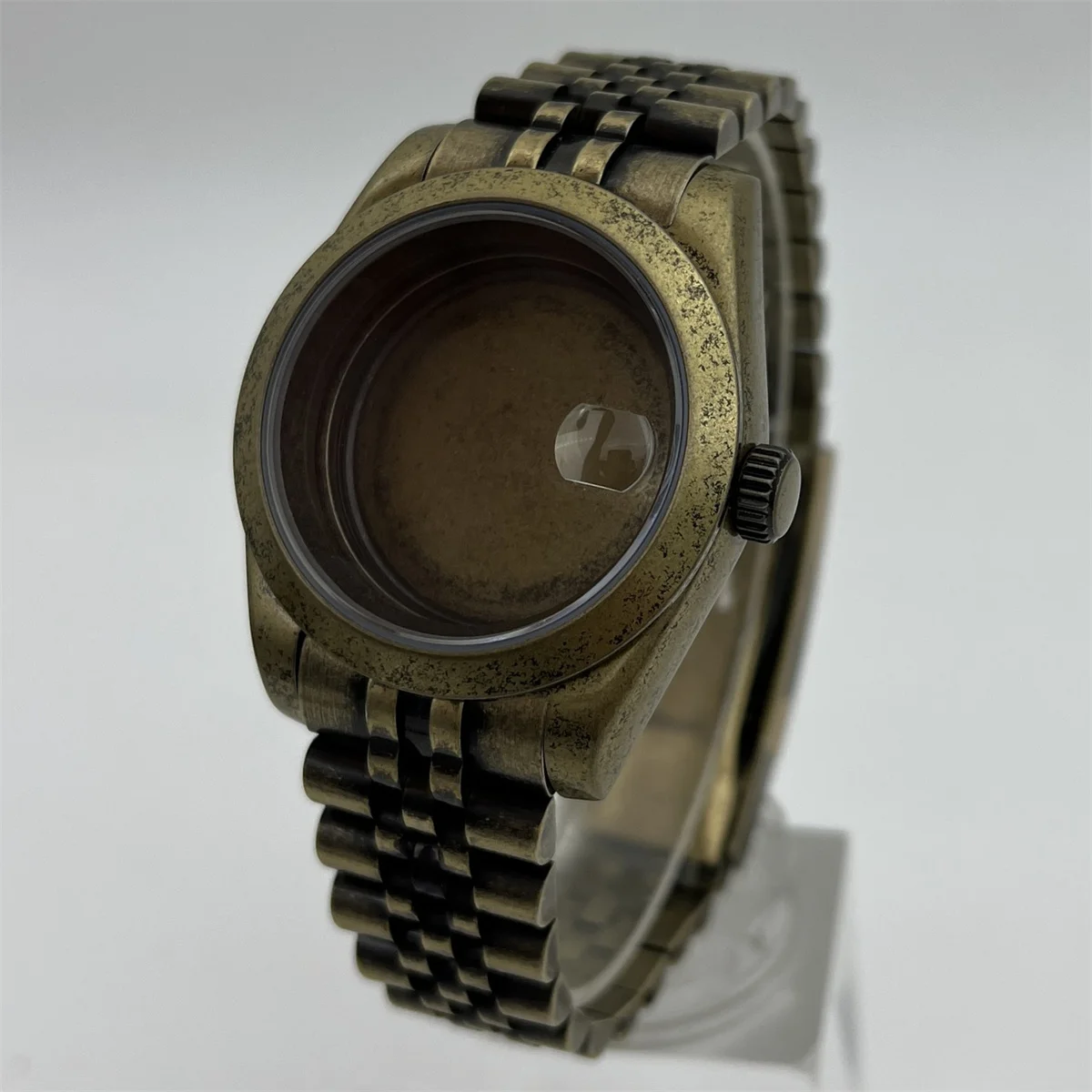 BLIGER 39mm bronze sapphire glass submersible wiredrawn case bevel bezel fits the NH34 NH35 NH36 ETA2824 PT5000 movement