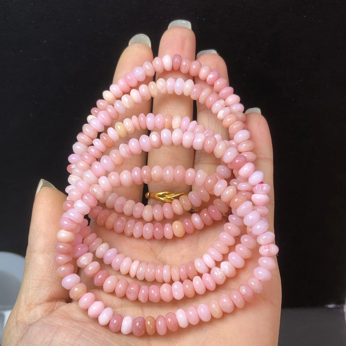 

1 Pc Fengbaowu Natural Pink Opal Bracelet 6MM Abacus Beads Reiki Healing Stone Fashion Jewelry Gift For Women