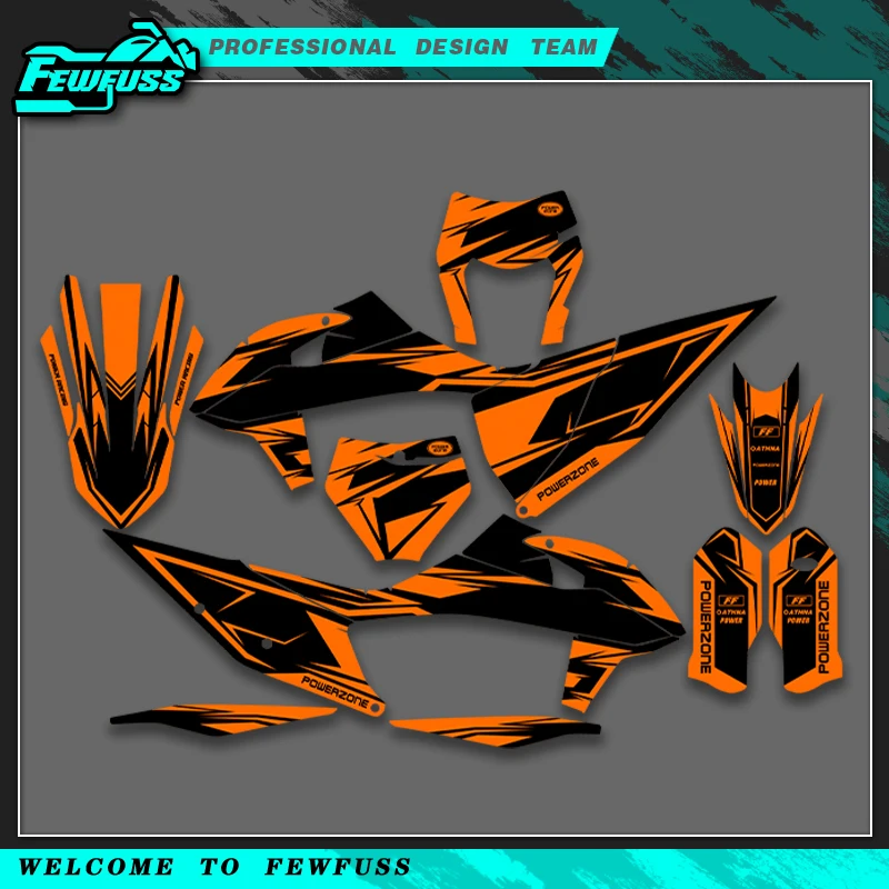 

Набор наклеек на фоновые наклейки Fewfuss для KTM 125 250 300 350 450 500 SX SXF 19-22 EXC EXCF XCW XCF 2020-2023