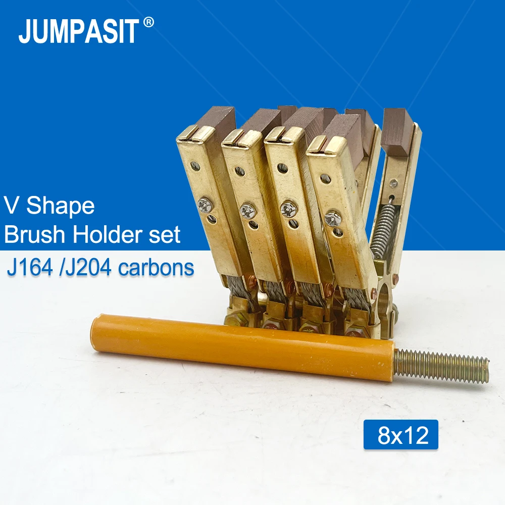 4pcs 8x12 Carbon Brush Holder Set Assembly J164 J204 for 380V General DC Motor