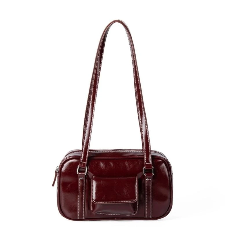 

Korean Styles Shoulder Bag Fashion Underarm Bag Retro Armpit Bag Shopping Bag PU Leather Handbag for Travel