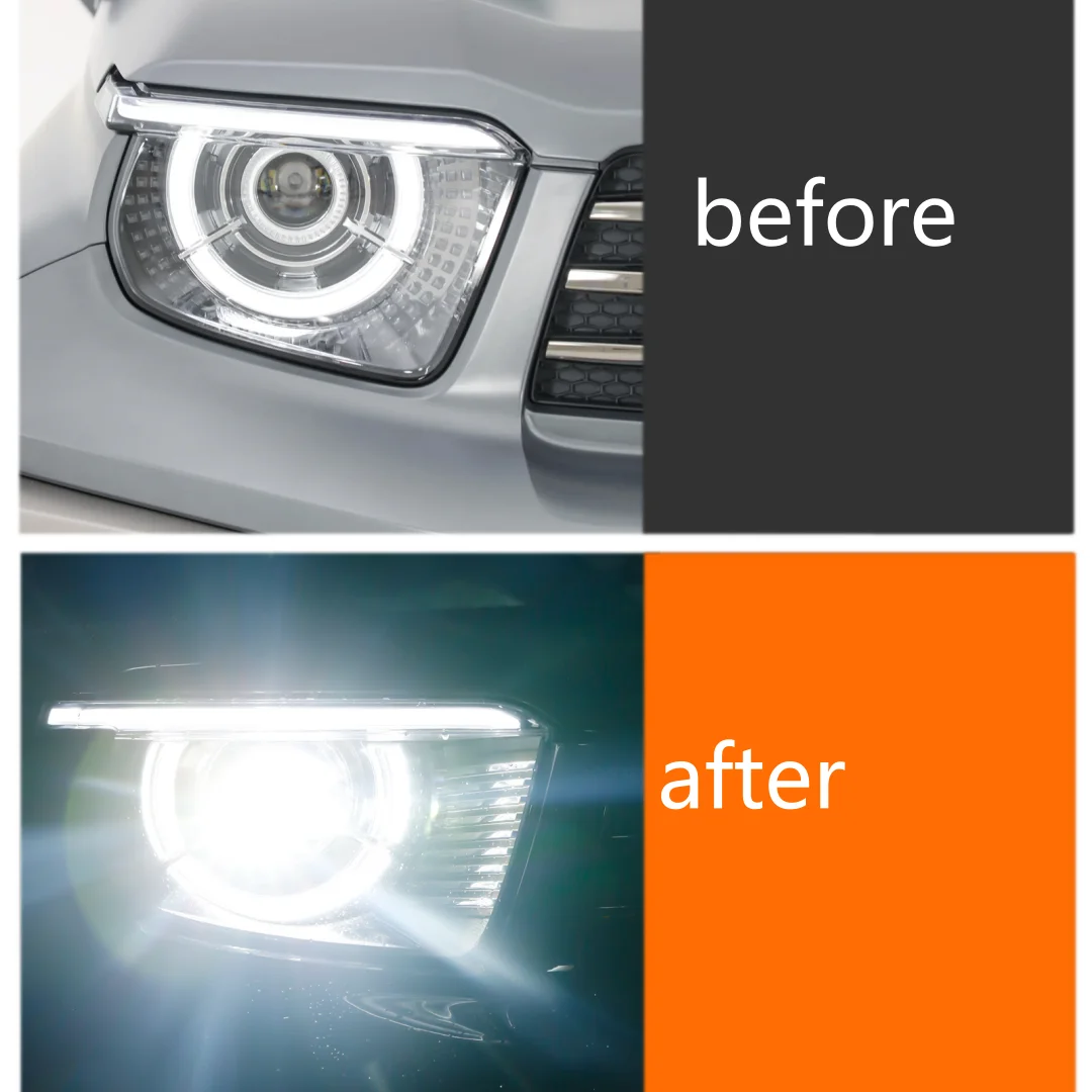 مصباح أمامي LED للسيارة للجدار العظيم GWM Tank 700 عدسة بركان معدلة عين الشيطان الأحمر ملحقات السيارات