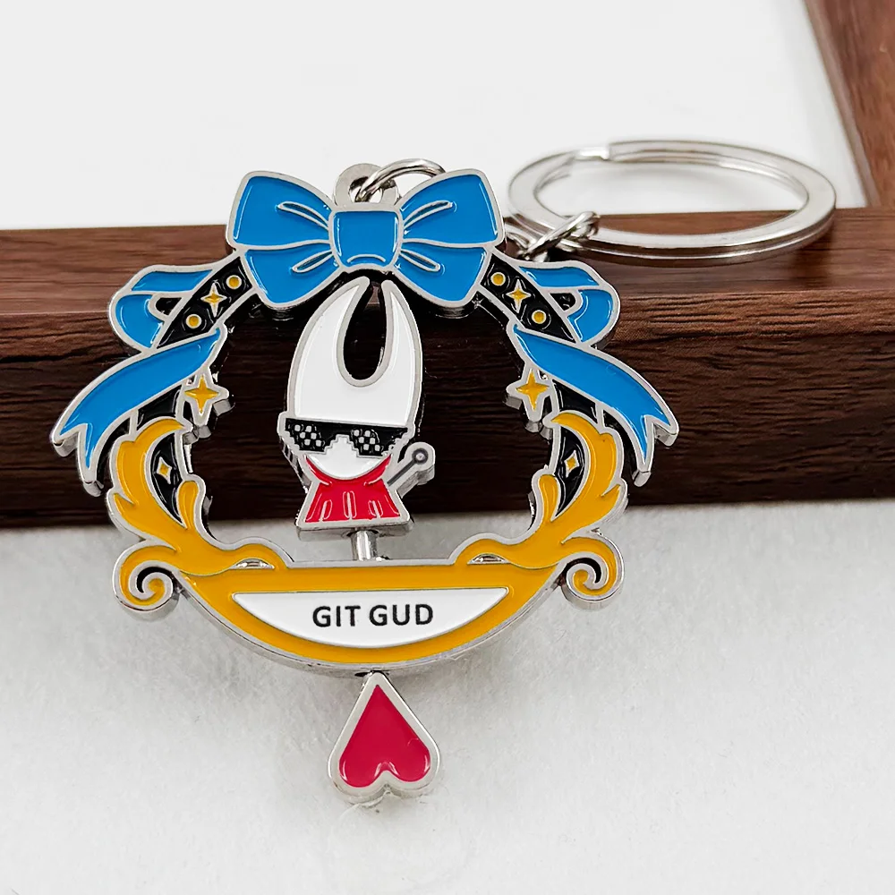 Hollow Knight Hornet Enamel Keychain Rotating Spinner 