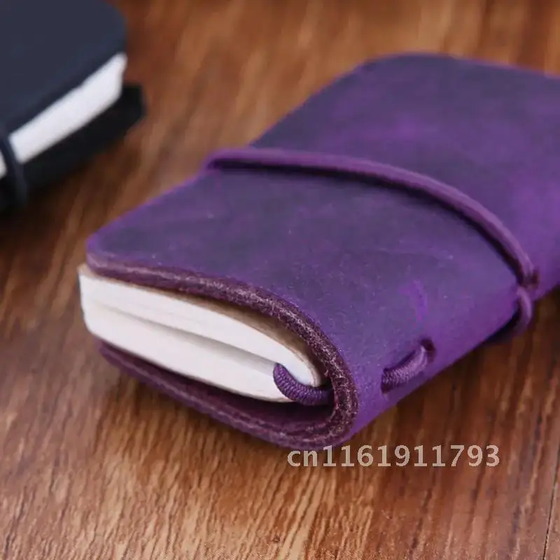 Portable Leather Travel Book Mini Journal Booklet Handmade Cover With Insert Brochure Creative Accessories Writing Gifts For Men