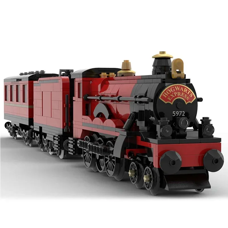 Stadsautoserie Model Moc Bouwstenen Express Stoomtreintechnologie Modulaire Blokken Geschenken Kerstspeelgoed Diy Sets Assemblage