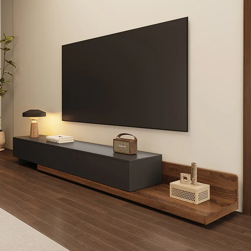 Mueble de TV Sencillo de Madera Maciza, Tocador Vintage con Cajones, Espejo y Almacenamiento, Mueble de Maquillaje para el Hogar