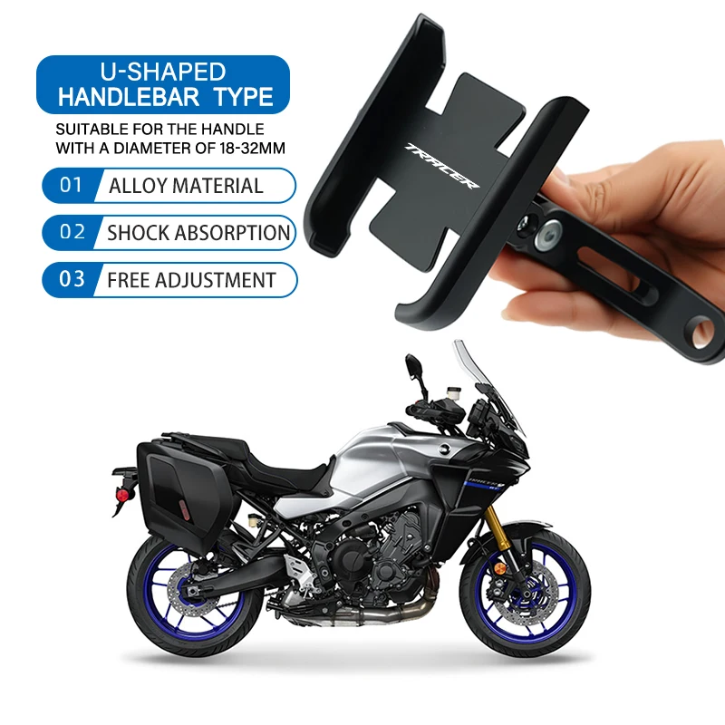 

Мотоциклетный держатель для телефона 360° ° Вращающийся кронштейн из алюминиевого сплава, крепление на руль для Tracer 9 Tracer 9GT TRACER 9 Tracer 900 GT