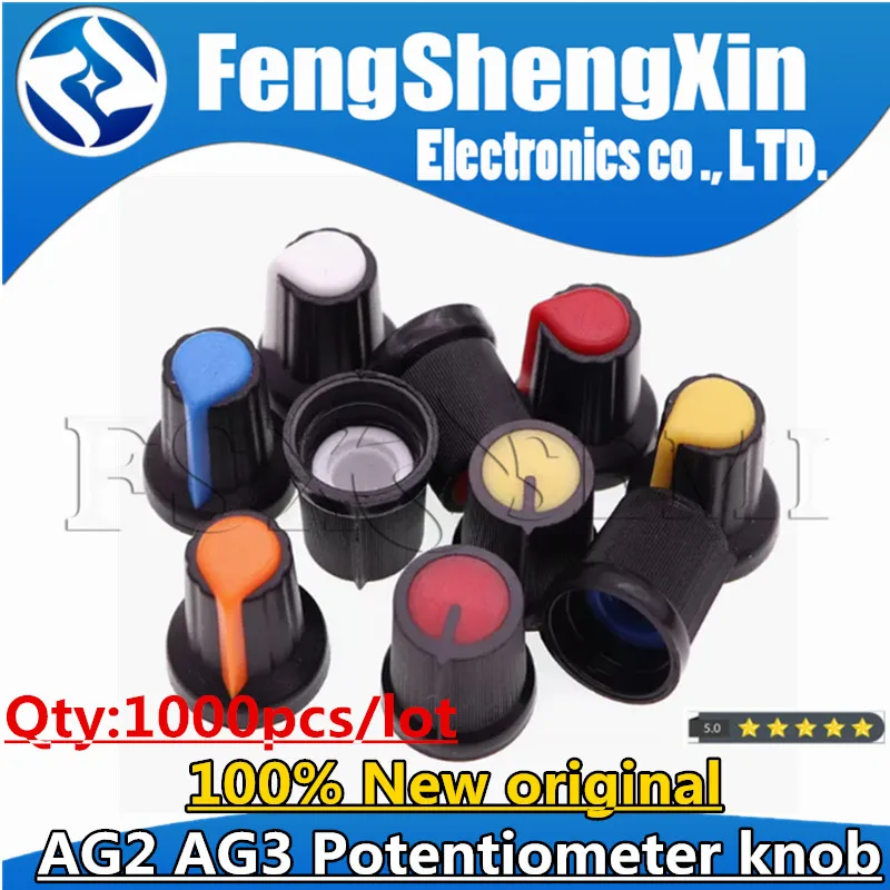 

1000pcs/lot WH148 AG2 AG3 Potentiometer knob Cap AG3 Plastic knob for Diameter 6mm Plum Handle