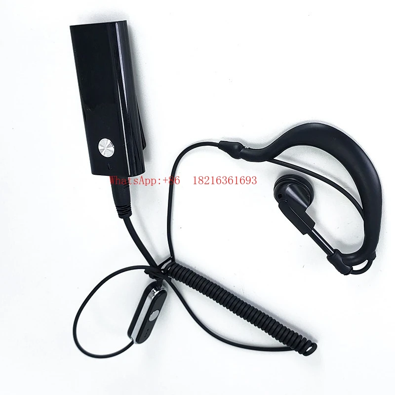 Walkie-talkie Business Short Headset Retractable Single-hole Special Headset