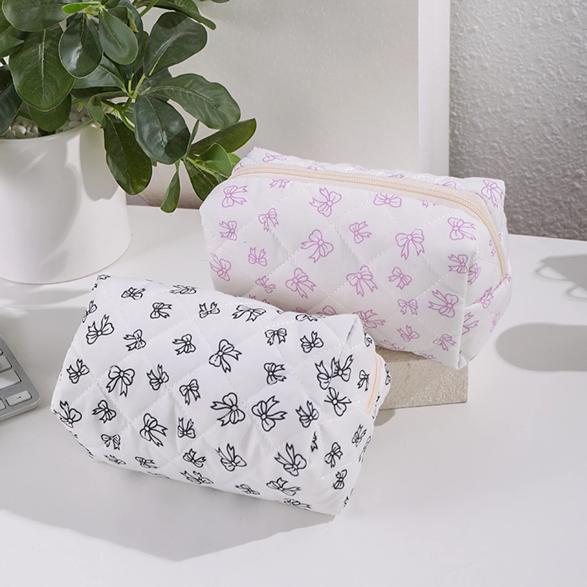 1 adet ilmek baskı kapitone ka - Aesthetic Large Pencil Case Pouch incelemesi ve fiyatı