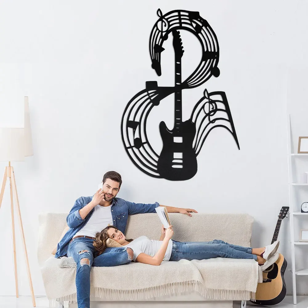 1pc Music Notes Wall Decor, Metal Violin Wall Art, Music Themed Party Decorations, Minimalist Home Decor, Gift for Musician
