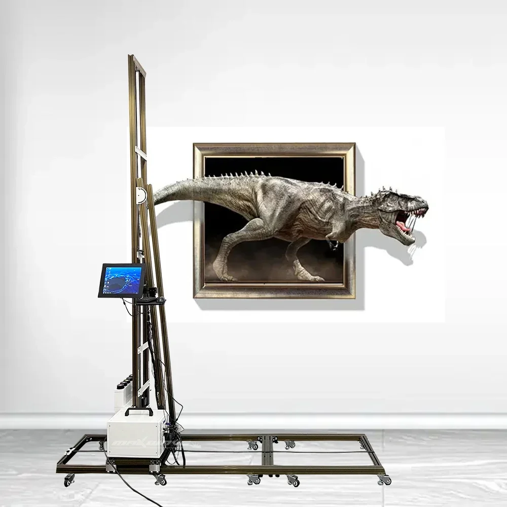 Compact Color Laser Printer Wall Picture Printer Colorful Sports Centre Parking Lot CMYK Ink Curve ICC Rails with Wheels