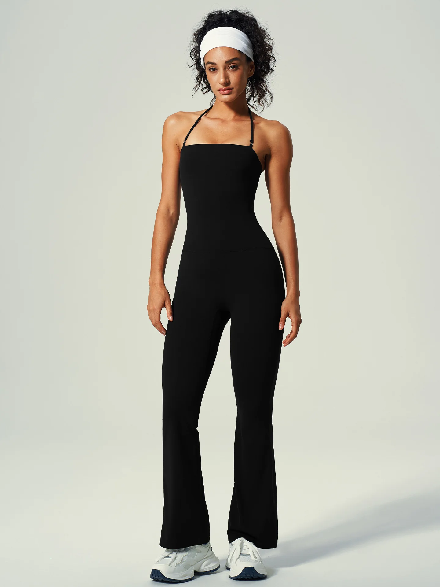 مجموعتان من بدلات اليوغا ذات السراويل الطويلة ذات الحزام السباغيتي لتمارين الخصر ورفع الورك واللياقة البدنية #1